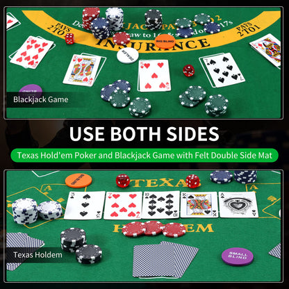 - JUNGLE STONE Texas Holdem Poker Set | 500 Piece Set in Aluminium Case -