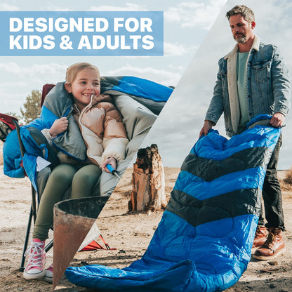- MalloMe Sleeping Bags for Adults & Kids Sleeping Bag 3-4 Season -