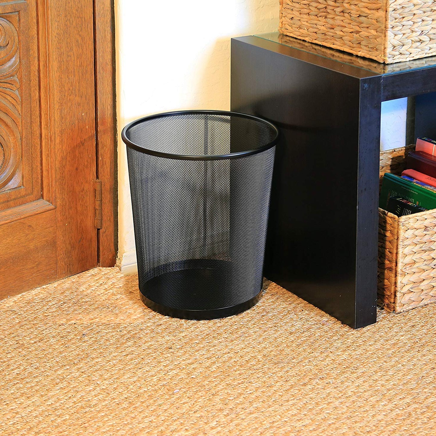 - DIVCHI Circular Mesh Wastebin | Waste Basket Garbage Can Bin -