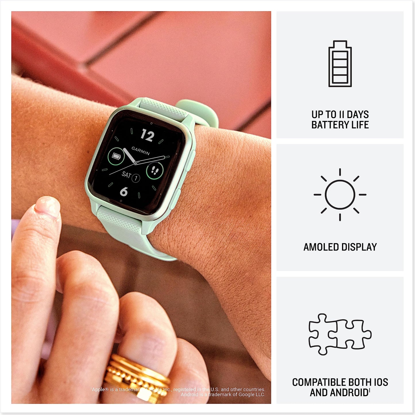 - Garmin Venu Sq 2 | AMOLED GPS Smartwatch | All-day Health Monitoring and Fitness Features -