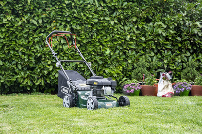 - Webb WER410SP 16”/41cm Self Propelled Rotary Petrol Lawnmower, 132cc 4-Stroke Engine