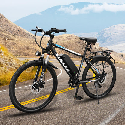 26'' Electric Bikes for Adults. City Commuter E-bike with High-Speed Brushless Motor. Electric Bike for 7 Speed Gear, Built-in 36V-8Ah/13Ah Removable Li-Ion Battery, G51 LCD Display, Dual Disc Brake