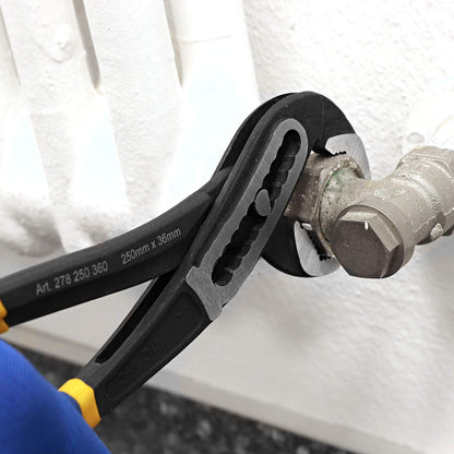 - S&R Water pump pliers | Pipe Wrench 250 x 36 mm | CR-V Steel Phosphatised | Opening width 55 mm -