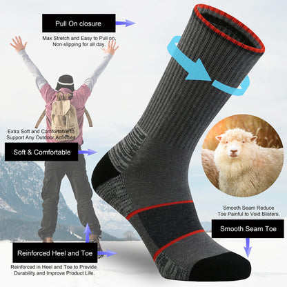 - Ortis Men's Merino Wool | Moisture Wicking Light Weight Breathable | Hiking Socks | 4 pack -