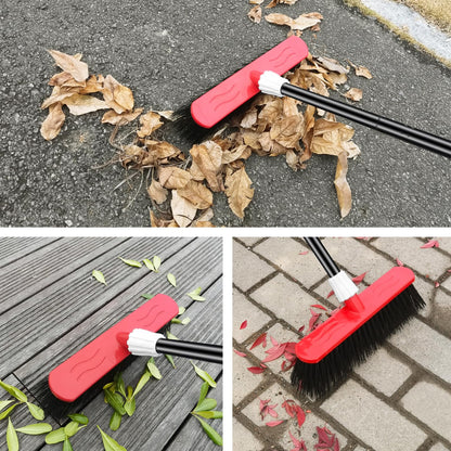 - Mitclear Yard Broom Heavy Duty with Long Handle | (57IN)  Garden Brush with Stiff Bristles -
