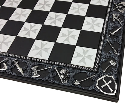 - HPL Medieval Times Crusades King Richard Christian Knights Chess Set | 17" Maltese Board -