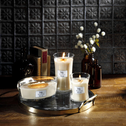 - Woodwick Ellipse Scented Candle with Crackling Wick | Vanilla Bean |