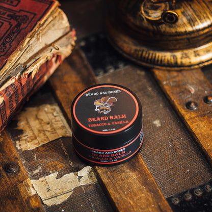 50ml Beard Balm For Men - Beard and Bones | Shea Butter, Jojoba Oil, Almond Oil | | Choice of 6 Scents (Tobacco & Vanilla)