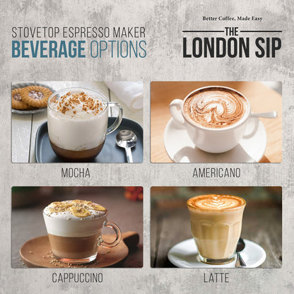 - The London Sip Moka Pot | Stovetop Coffee Maker -