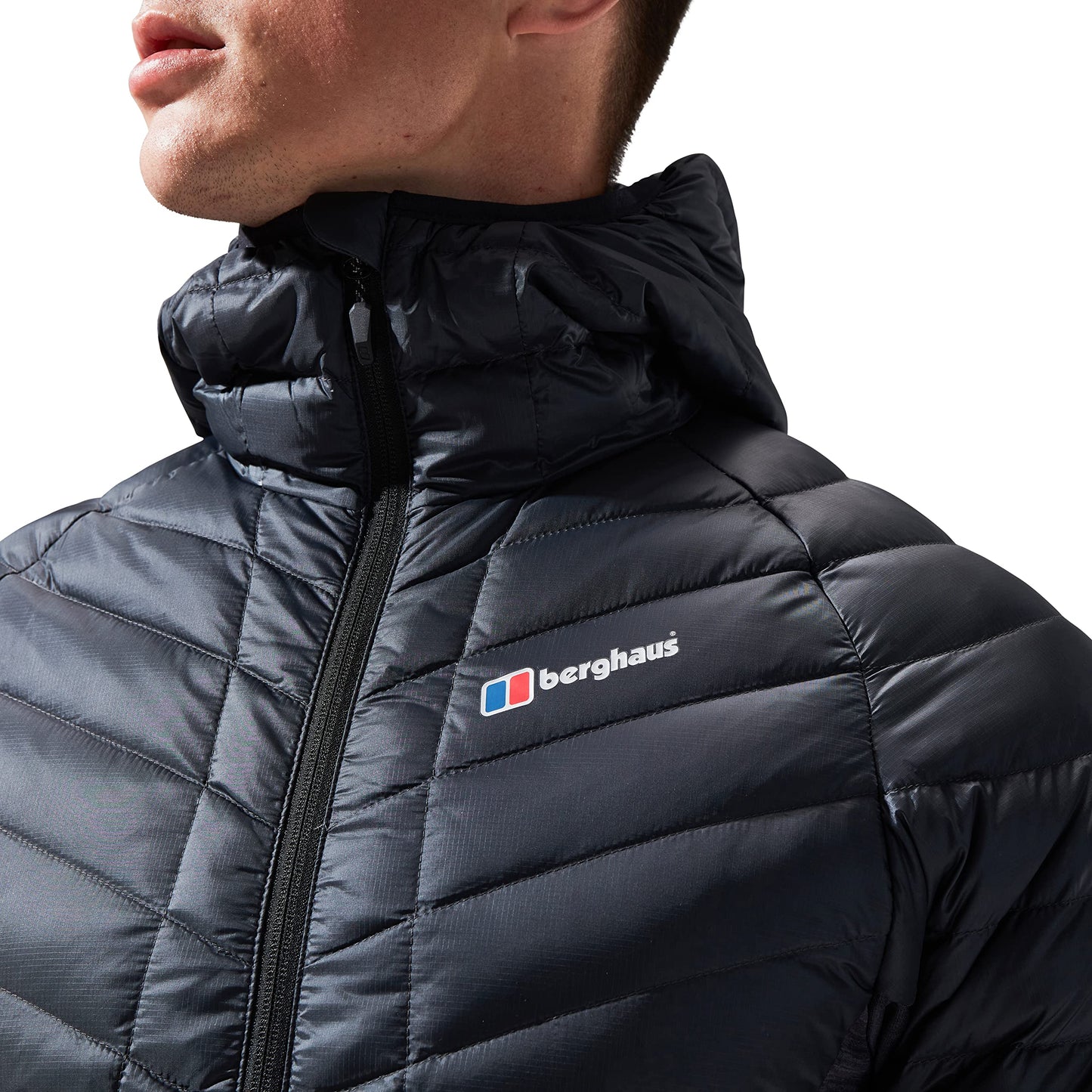Berghaus Men's Tephra Stretch Reflect Hooded Insulated Down Jacket, Extra Warmth, Durable Design, DKGRY, S