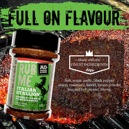 Angus & Oink Rub Me Italian Stallion BBQ Seasoning 200g