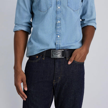 - Levi's Men's Leather Belt With Plaque Buckle | Medium -