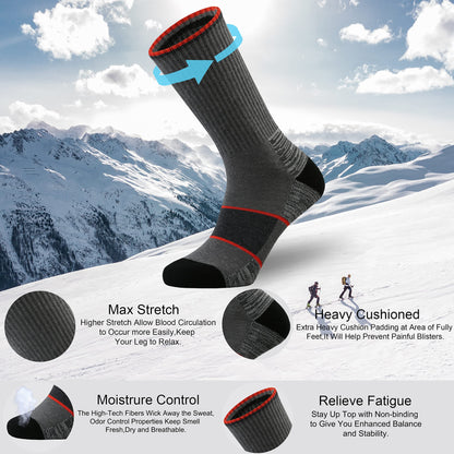 - Ortis Men's Merino Wool | Moisture Wicking Light Weight Breathable | Hiking Socks | 4 pack -