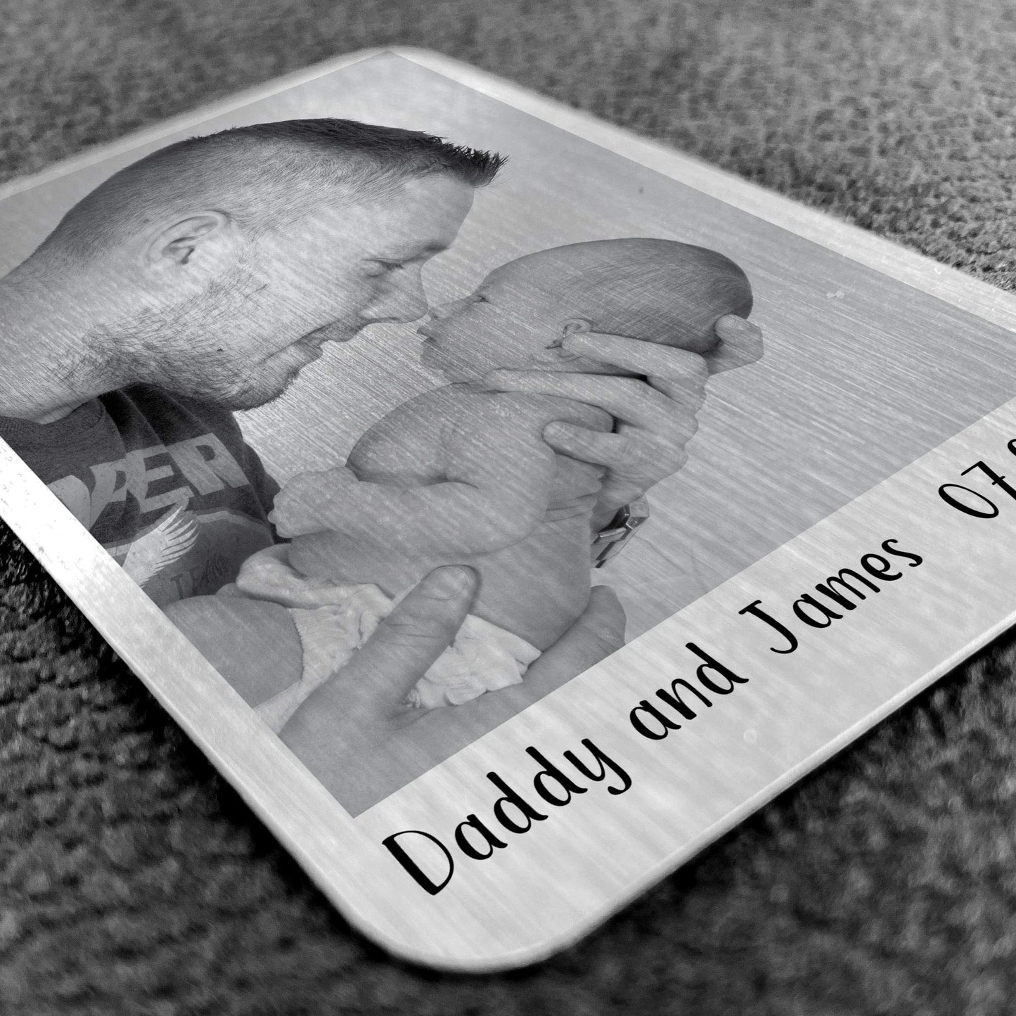 - RED OCEAN Personalised Gift For New Dad | METAL Keepsake Photo Card For Wallet -