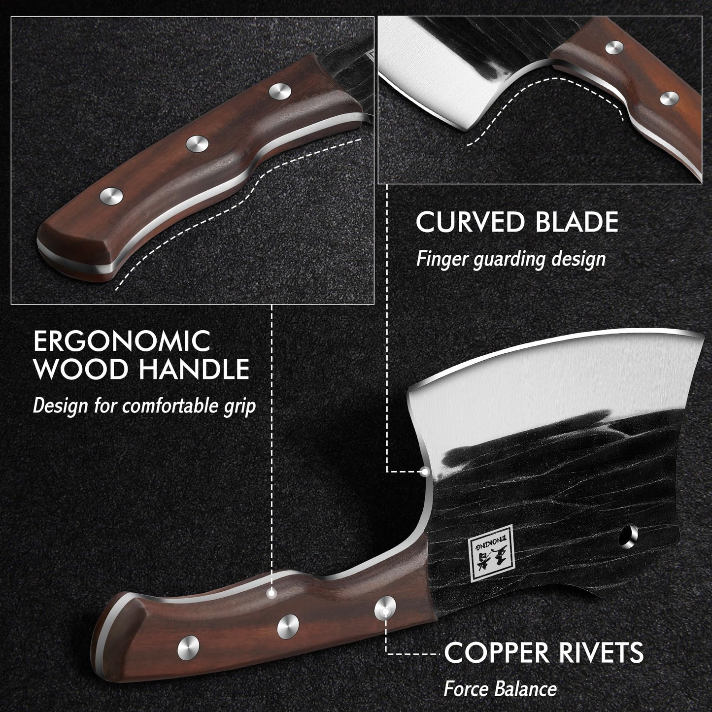 - ENOKING Chef Knife | 5.7inch Handmade Forged Thickened Cooking Knife -