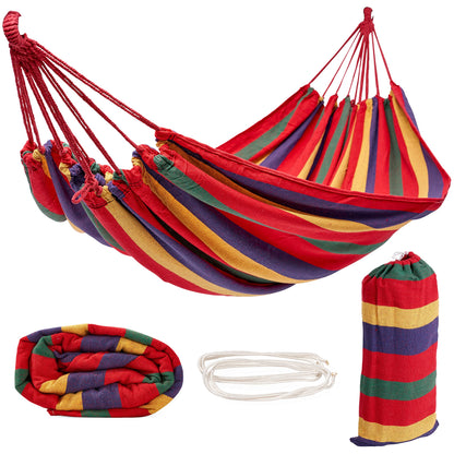 Bramble - Large Camping Hammock Garden Swing, Hammock Double Outdoor/Indoor with Carry Bag & Tree Ropes - 270x150cm, 150kg Weight Capacity Garden Hammock