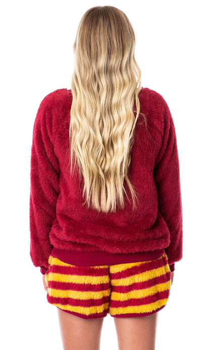 - Harry Potter Womens' Sweater and Shorts Sleep Pajama Set -