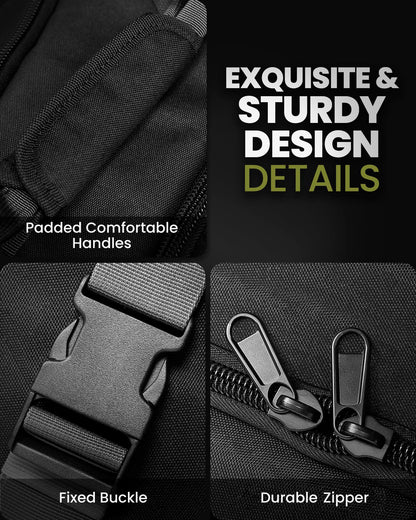 - OutdoorMaster Padded Golf Travel Bag | Reinforced Wheels | 900D Heavy Duty -