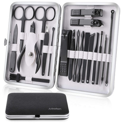 - Manicure Set | Jubolion 19pcs Stainless Steel Professional Nail Clippers -