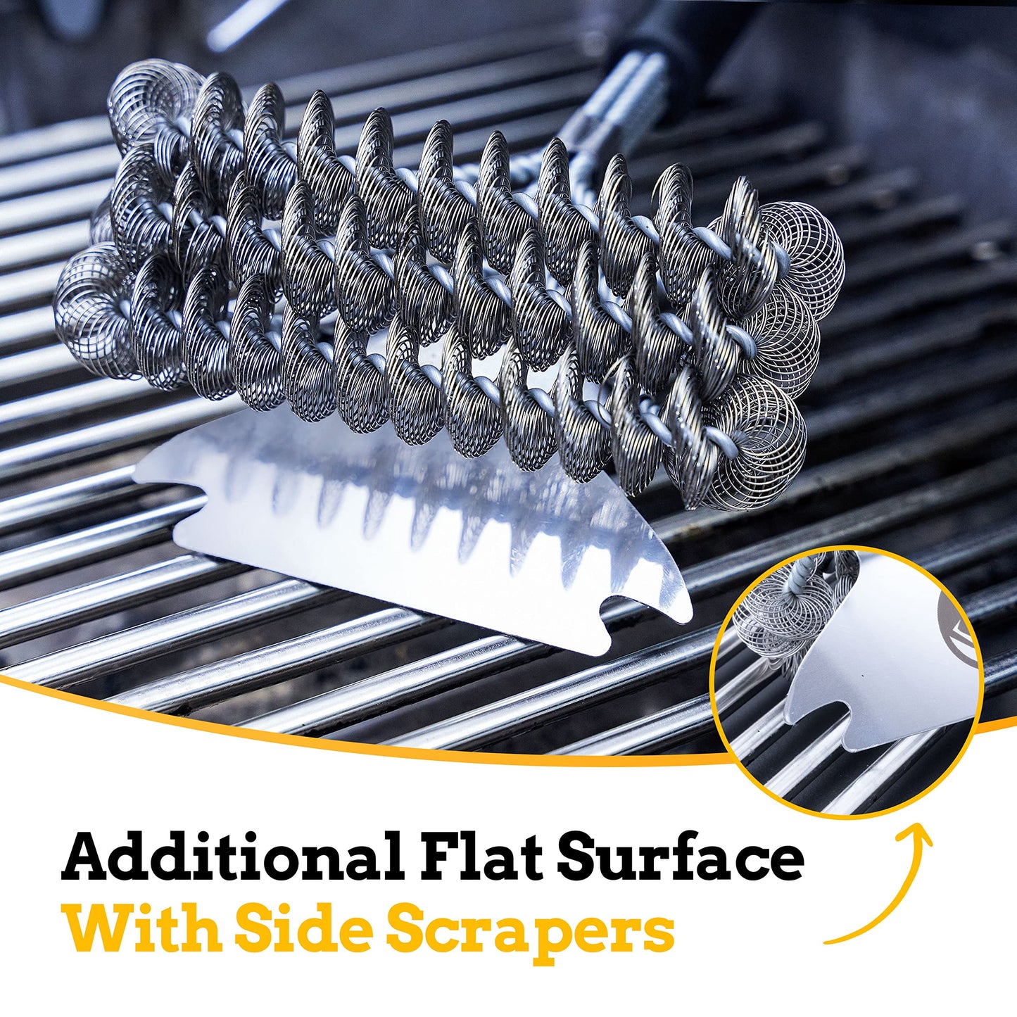 - Mountain Grillers | Bristle Free Grill Brush with Sharp Scraper -