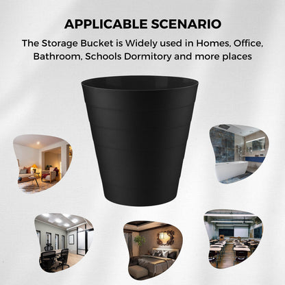 - Homeshopa Plastic Waste Paper Bin | 6L | Round Waste Basket Trash Can | Lightweight Rubbish Bin -