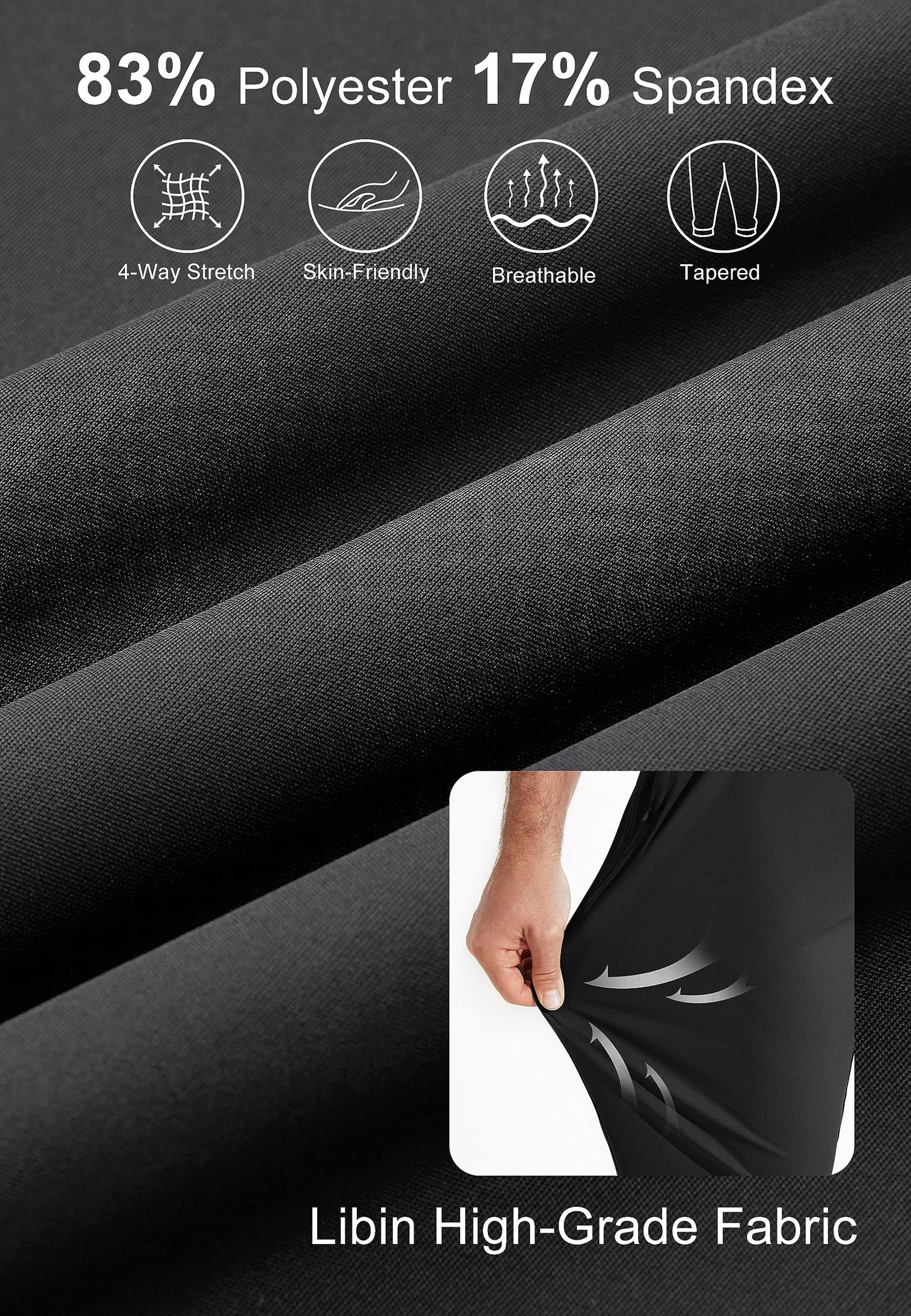 - Libin Men's Golf Joggers | Stretch Slim Fit Golf Pants -