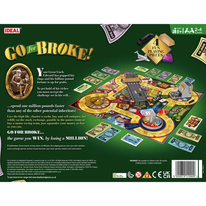 - IDEAL | Go for Broke: The game you win by losing a million!| Classic Games | For 2-4 Players | Ages 8+ -