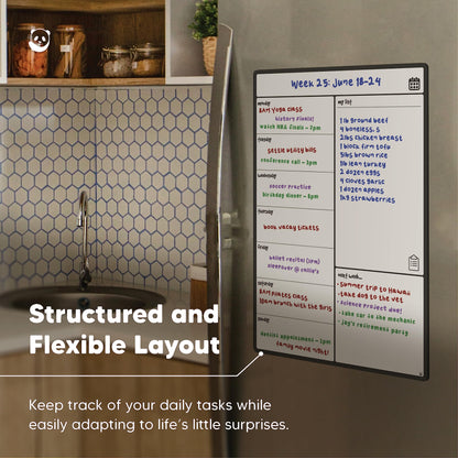 - Smart Panda A3 Magnetic Whiteboard Fridge Calendar | Meal Planner and Shopping List White Board -