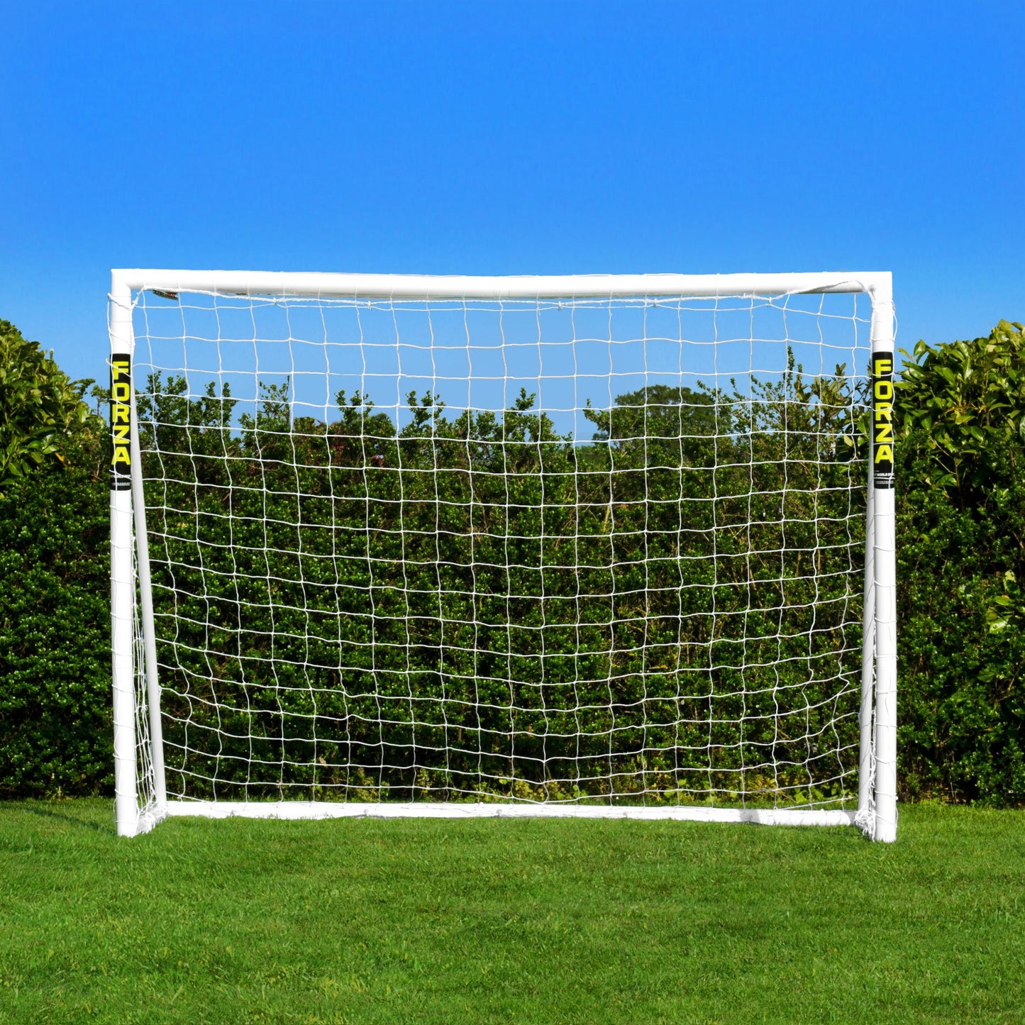 - FORZA 8ft x 6ft Football Goal | Ready, Set, Goal! | All Weather uPVC Football Goals – Optional Target Sheet, Football & Carry Bag Included (Goal Only) -