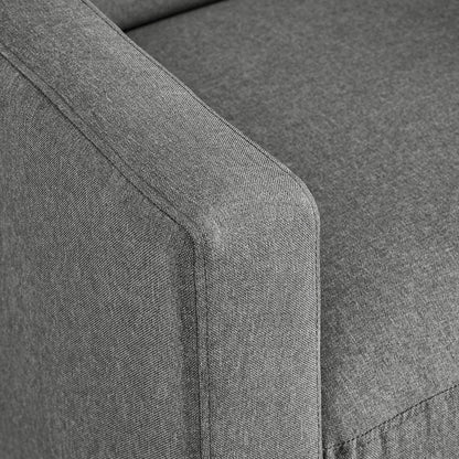 - Yaheetech Grey Modern Recliner Chair Adjustable Reclining Armchair Upholstered Sofa Couch.