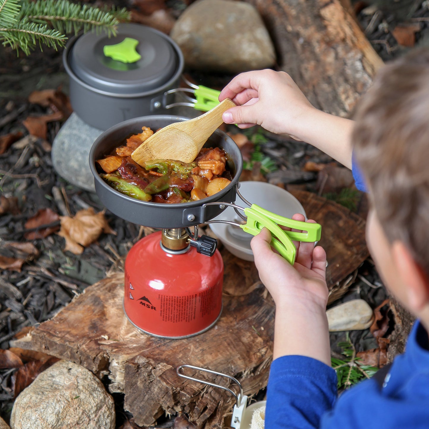- MalloMe Camping Cookware Mess Kit | Camping Cooking Set 10 Pcs -