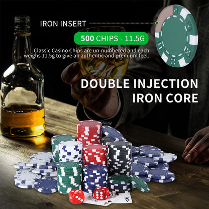 - JUNGLE STONE Texas Holdem Poker Set | 500 Piece Set in Aluminium Case -