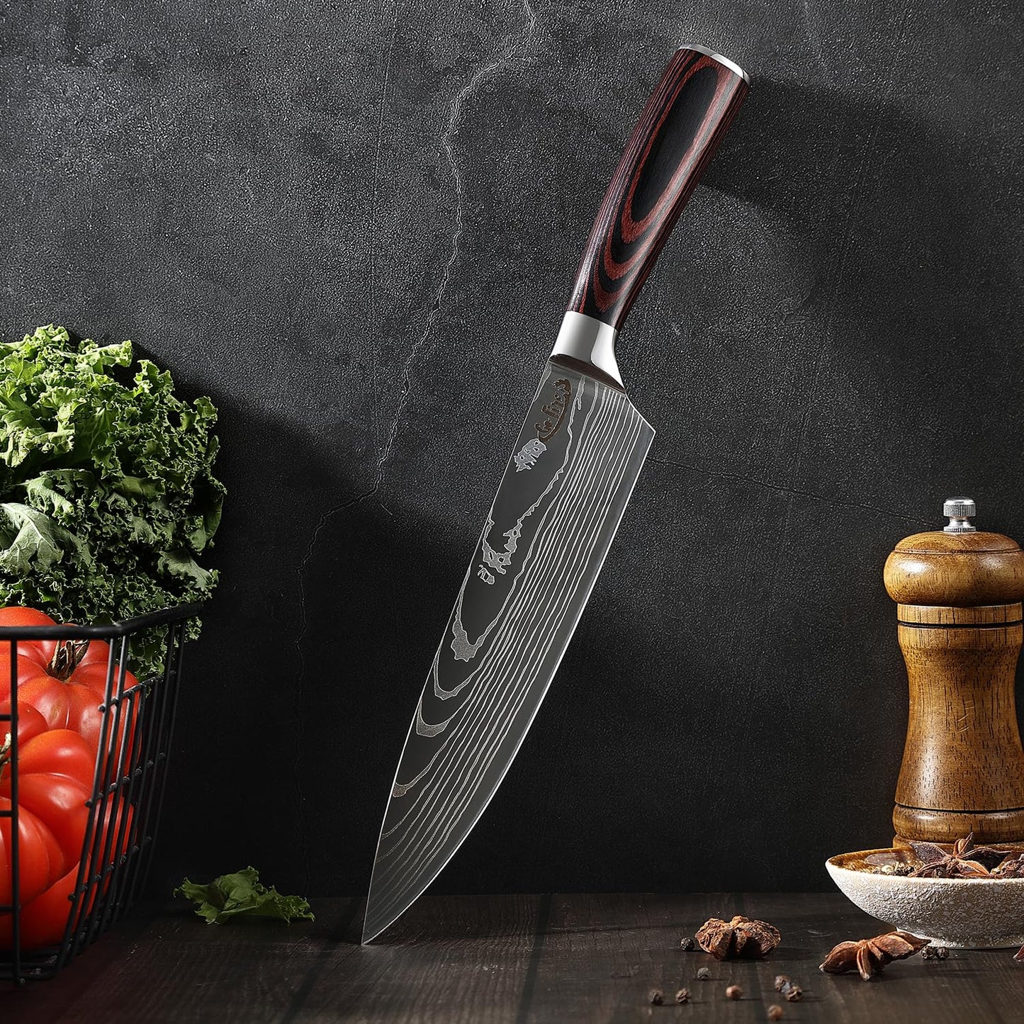 - GoFire Chef Knife 8 Inch Ultra Sharp Chefs Knife | Blade High Carbon Stainless Steel Kitchen Knife -