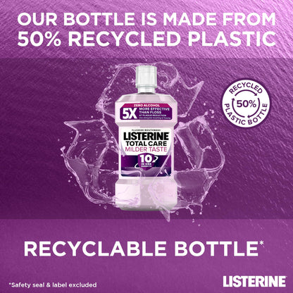 - Listerine Total Care Milder Taste (Zero Alcohol) Antibacterial Mouthwash -
