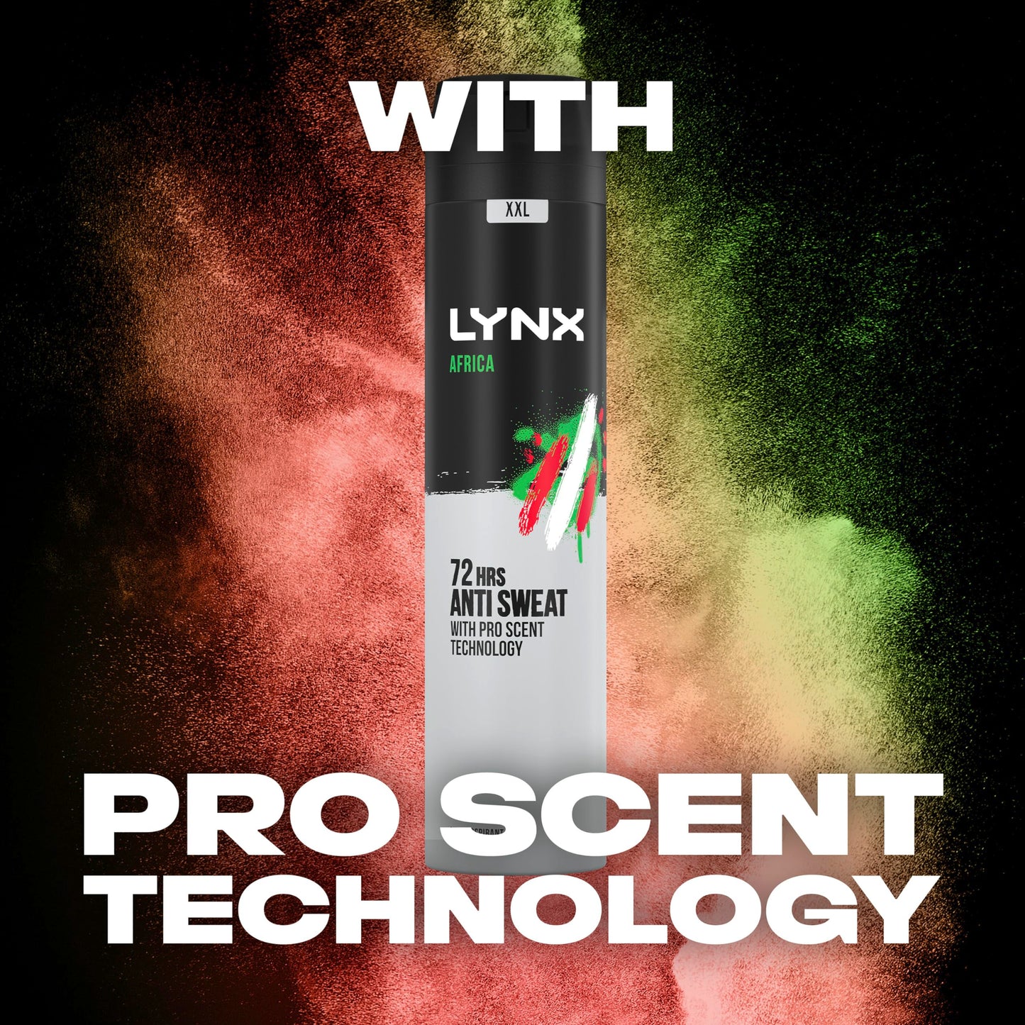 - Lynx XXL Africa Antiperspirant Deodorant Spray | 72-hour protection -