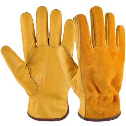 - EINSKEY Gardening Gloves | Tough Thorn Proof Leather Safety Work Gloves | Heavy Duty Rigger Protective Gloves with Strong Grip -