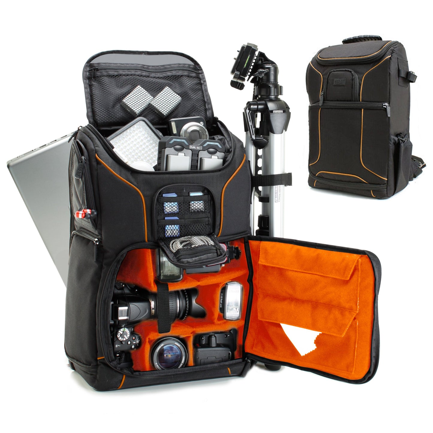 - USA Gear Digital Camera Backpack DSLR Photo Bag with Comfort Design, Waterproof Cover -