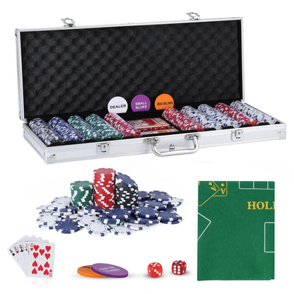 - JUNGLE STONE Texas Holdem Poker Set | 500 Piece Set in Aluminium Case -