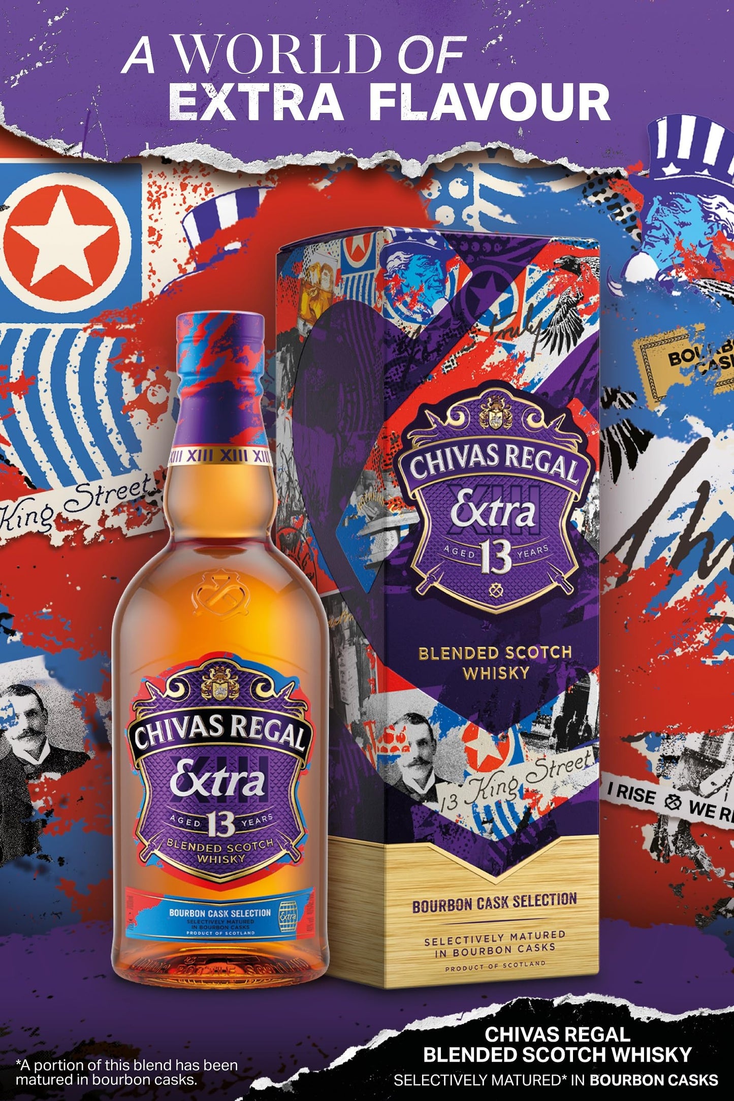 Chivas Regal Extra 13 Year Old Bourbon Finish Blended Scotch Whisky, 70cl with Gift Box