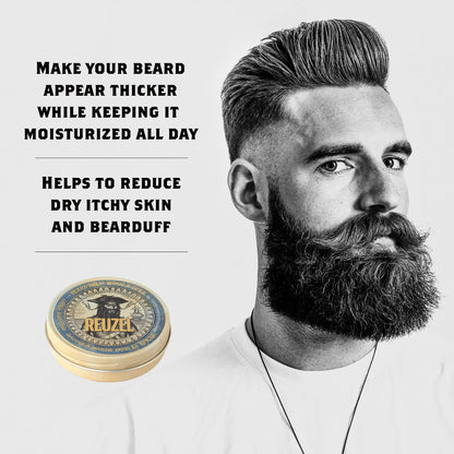 - Reuzel Wood and Spice Beard Balm | Shea Butter and Argan Oil | Formulated to Soften Coarse Hair and Tame Rogue Hairs | 35 g -