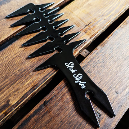 - Slick Styles Texture Comb | Black Hair Styling Barbers Comb Wide Tooth Comb | 200mm x 80mm -