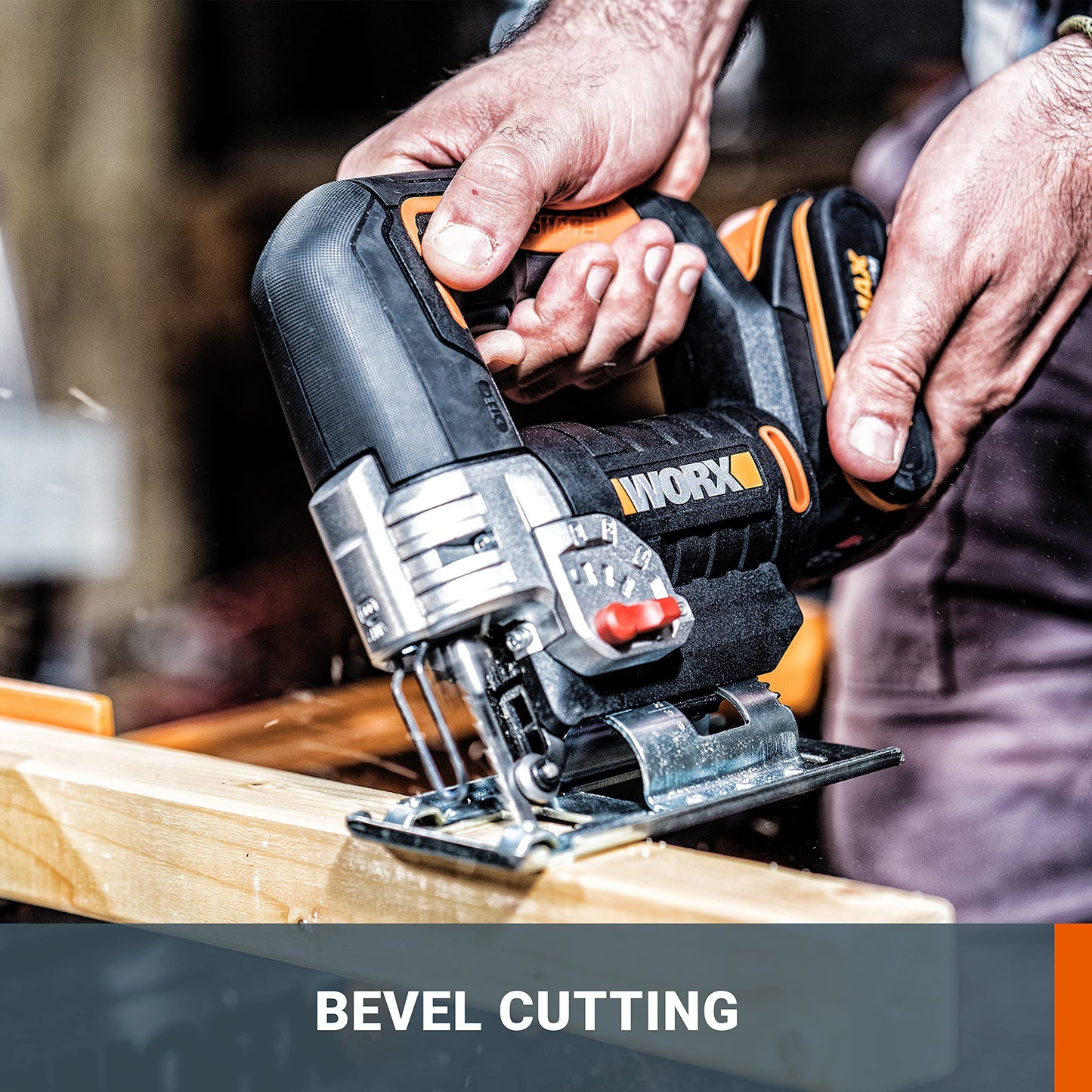 - WORX 18V(20V MAX) 24mm Cordless Jigsaw WX543.2, PowerShare, 4 Position Pendulum, Quick Blade Change, LED Light, 1 Battery Included, 10pcs Jigsaw Blades Included