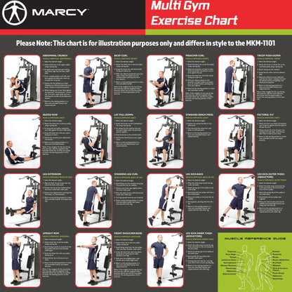 - Marcy Club MKM-1101 Home Multi Gym 54 kg Stack -