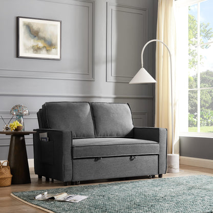 - Home Detail Faux Leather Pull Out Sofa Bed | Two Seater SofaBed Upholstered Settee -