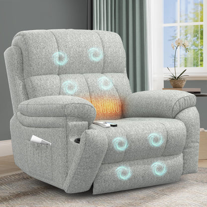 - YONISEE Lift Chair Recliners for Elderly, Recliner Chair with Massage & Heat, Extended Footrest, Oversized Recliners Armchair Lounge Sofa with Type C+USB Ports, Hidden Drink Holders, Dual Side Pockets
