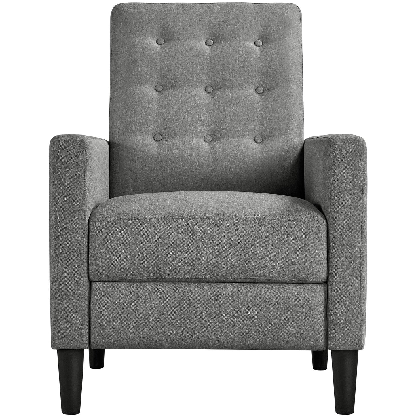 - Yaheetech Grey Modern Recliner Chair Adjustable Reclining Armchair Upholstered Sofa Couch.