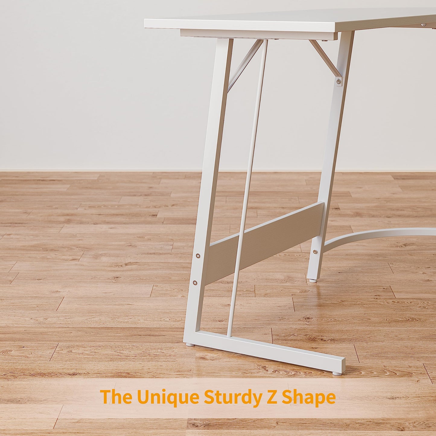 CubiCubi L Shaped Gaming Desk Computer Office Desk, 120 cm Corner Desk with Large Monitor Stand for Home Office Study Writing Workstation, White