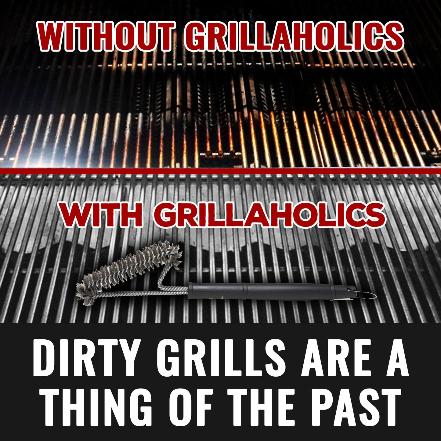 - Grillaholics Stainless Steel BBQ Brush | Heavy Duty BBQ Cleaner -