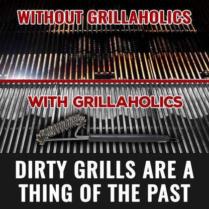 - Grillaholics Stainless Steel BBQ Brush | Heavy Duty BBQ Cleaner -