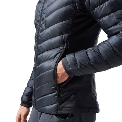 Berghaus Men's Tephra Stretch Reflect Hooded Insulated Down Jacket, Extra Warmth, Durable Design, DKGRY, S